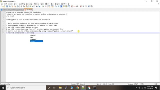 Tutorial to create python virtual environment смотреть онлайн