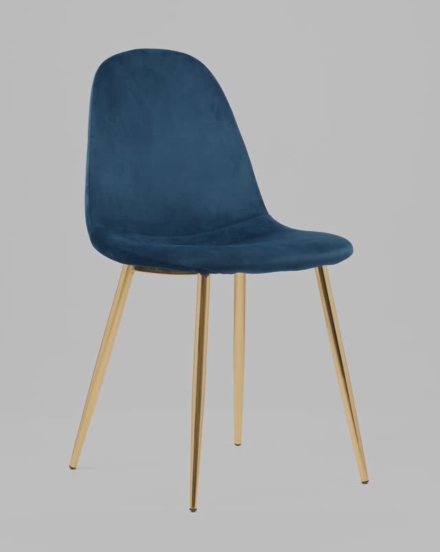 Стул Валенсия SN золотые ножки. Мягкий стул в обивке из велюра, каркас из металла смотреть онлайн