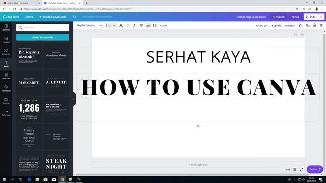 Canva Nasıl Kullanılır ? /How to use Canva ?-Eğitim ! смотреть онлайн