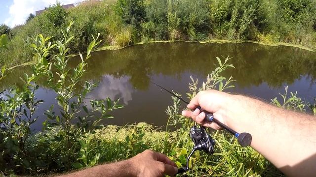 Со спиннингом за Плотвой в середине лета. Попробуй поймай в самую жару. смотреть онлайн