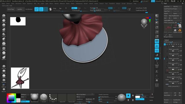Hornet Silksong Sculpt Time Lapse - Zbrush 2022 смотреть онлайн