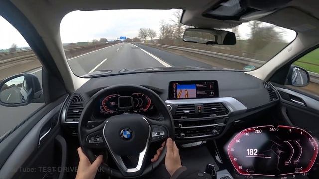 2020 BMW X3 XDrive20d 190 PS TOP SPEED AUTOBAHN DRIVE POV