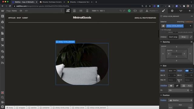 Wizardry Chrome Extension - Convert PX to EM Directly in Webflow смотреть онлайн