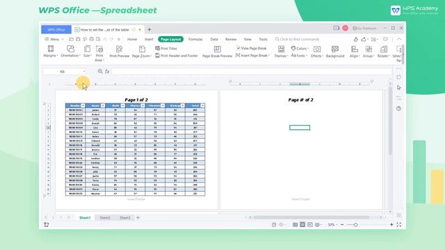 [WPS Academy] 1.8.4 Excel:How to set the paper size of the table смотреть онлайн