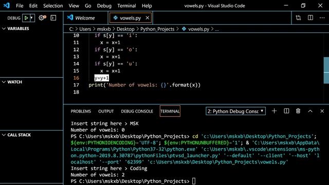 Counting Vowels in a String - Python Program смотреть онлайн