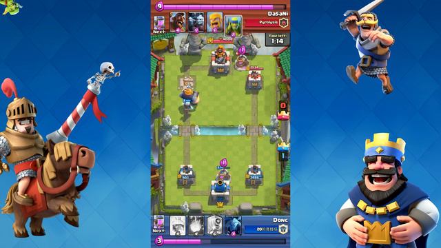 Royal giant, sparky, ice wizard, barbarians and FAIL (clash royale) смотреть онлайн