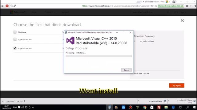fix error Missing MSVCP140.dll and VCRUNTIME140.dll. Solved (WAMP) смотреть онлайн