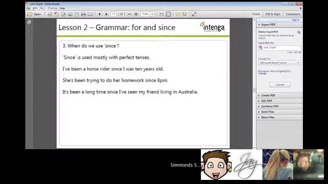 Grammar: for/since grammar смотреть онлайн