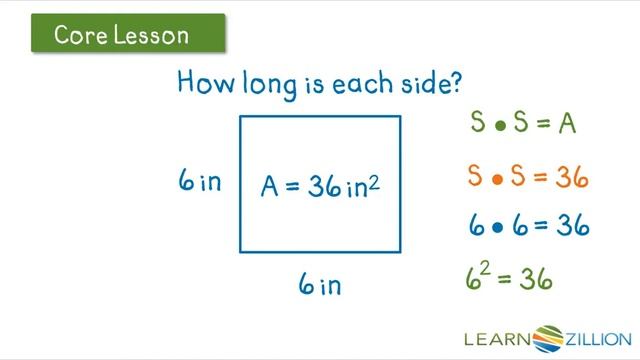 Use squares to find side length of a square смотреть онлайн