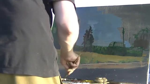 Сосновый бор. Пленэр. Живопись маслом смотреть онлайн