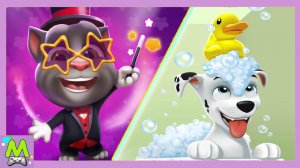 Говорящий Том  vs Щенячий Патруль День в Бухте Приключений.Фокусник против Спасателей