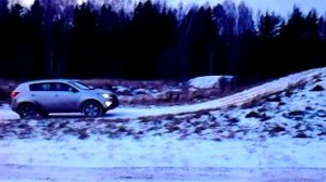 Киа Спортейдж 3 в горку.передний привод