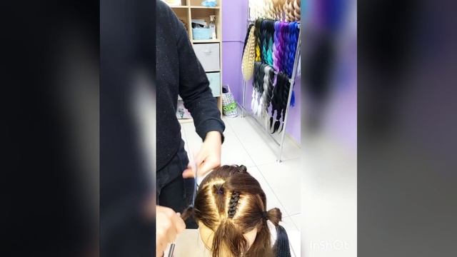 Брейды в хвост. Два варианта хвоста.