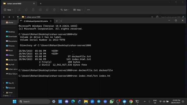 Building Docker Image, running a container and Publish the Image on DockerHub |Rohan Chavan(2212517 смотреть онлайн