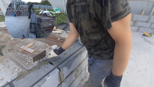 Строительство гаража. Армирование стен из газобетона смотреть онлайн