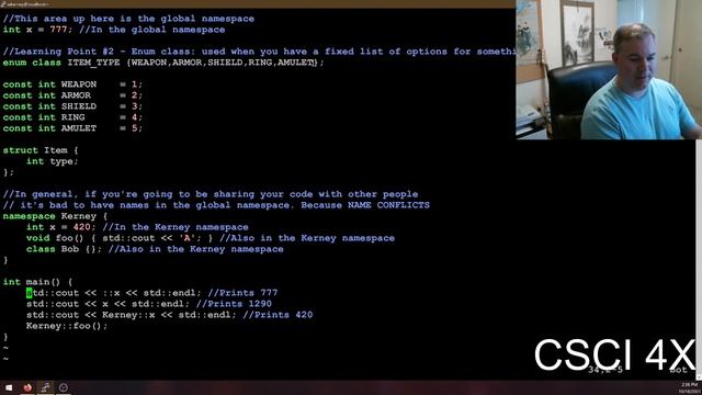 Scope Resolution Operator, Namespaces, Enum Classes смотреть онлайн