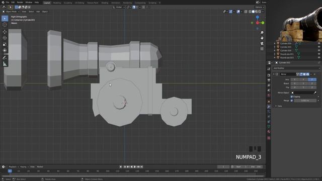 Стилизованная пушка в Блендере 2.9 - уроки в Blender 3D | Моделим вместе смотреть онлайн