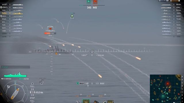 World of Warships - Линкор Myogi. Мёги - кактус с длинными колючками. 0.5.6 смотреть онлайн