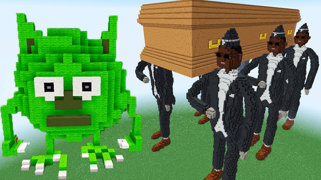 100 игроков строят мемы в майнкрафт смотреть онлайн