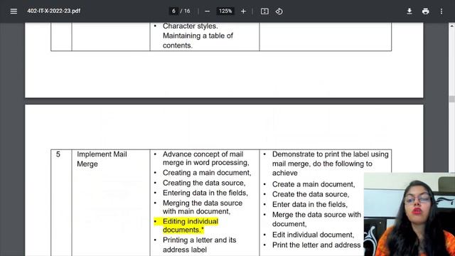 Syllabus Of Class 10 Information Technology (402) - Session 2022 - 23