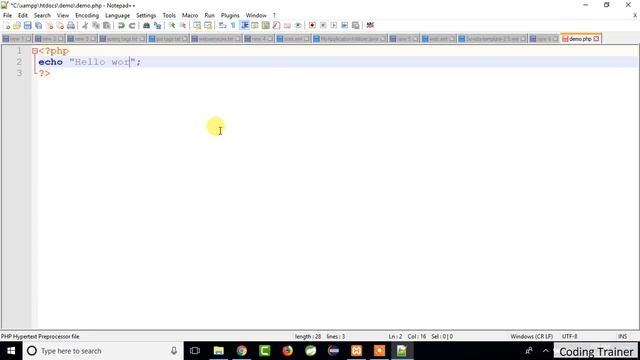 PHP Hello World program in Xampp server | PHP First Program | PHP Tutorials смотреть онлайн