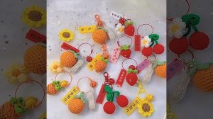 Брелок для ключей, плюшевый вязаный крючком брелок ручной работы, шерстяной, для Persimmon, арахиса,