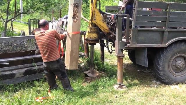 Установка столба на даче смотреть онлайн