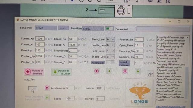 Longs Motor HBS57 Closed Loop Stepper Driver Setup And Programming
