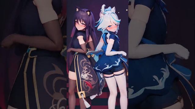 (Genshin Impact MMD／4K／60FP)Hu Tao，Furina смотреть онлайн