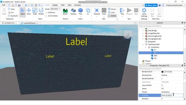 How to use Surface GUI and Text Labels (Roblox Studio Tutorial) by PrizeCP Series 2 (070) смотреть онлайн