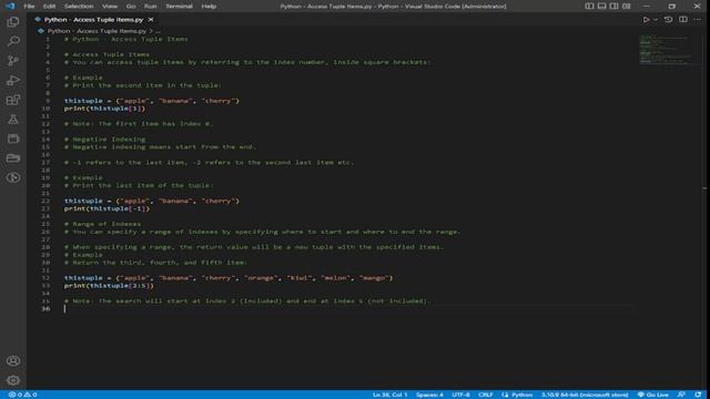 How to Get Started with Python Access Tuple Items - Guide to Beginners смотреть онлайн