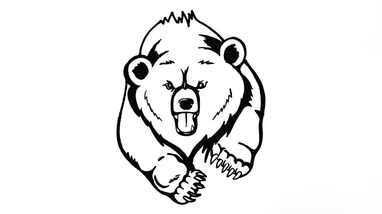 Как нарисовать тату МЕДВЕДЬ_How to draw a bear tattoo смотреть онлайн