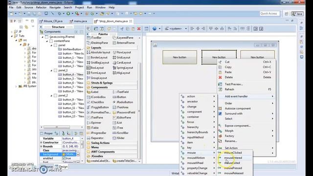 JAVA - How to Create a Drop Down Menu in Java Eclipse [ with source code ] смотреть онлайн