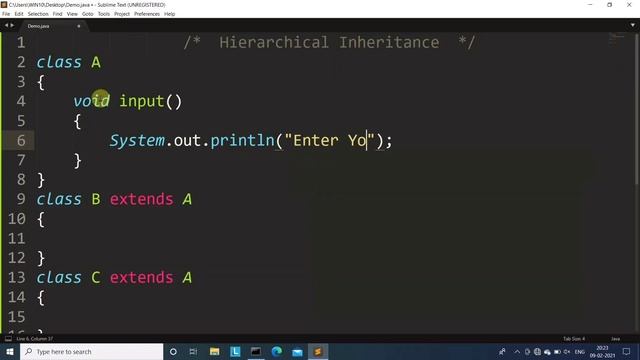 Hierarchical Inheritance in Java | Learn Coding смотреть онлайн