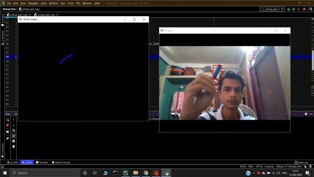 Virtual Pen using OpenCv смотреть онлайн
