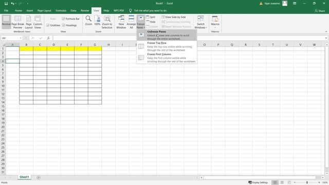 Microsoft Excel How To Freeze A Row смотреть онлайн