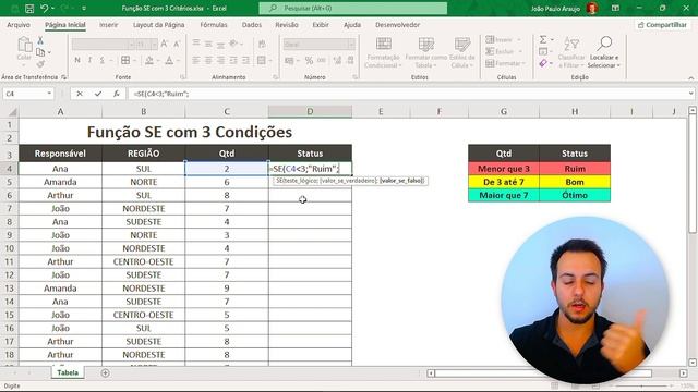 Função Se com 3 Condições | Como fazer Função SE no Excel com Várias Condições смотреть онлайн
