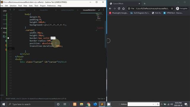 How to create cursor /CSS/HTML/JAVASCRIPT смотреть онлайн