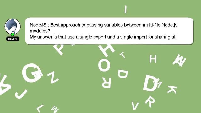 NodeJS : Best approach to passing variables between multi-file Node.js modules? смотреть онлайн