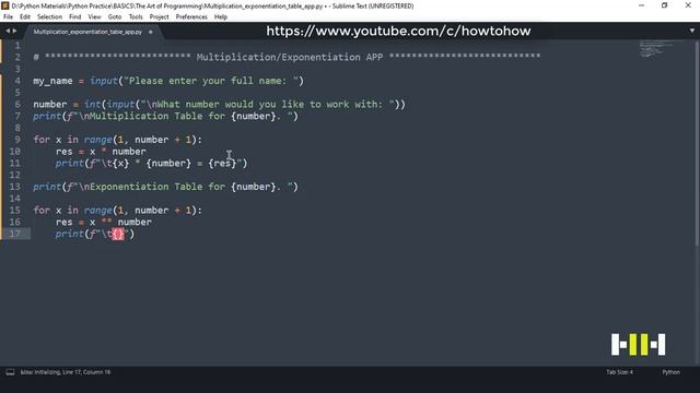 Beginners Python Programming | Multiplication & Exponentiation Table | Small Python Projects смотреть онлайн
