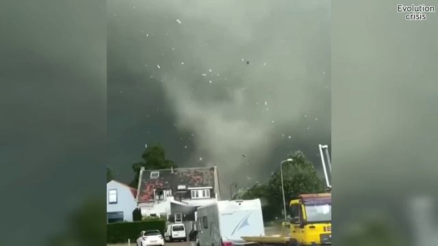 Europe tornado strikes Netherlands causes major damage Zierikzee | Zeeland tornado смотреть онлайн
