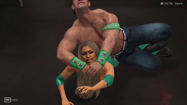 WWE 2k19: John Cena vs Torrie Wilson, Intergender Match +backstage brawl смотреть онлайн