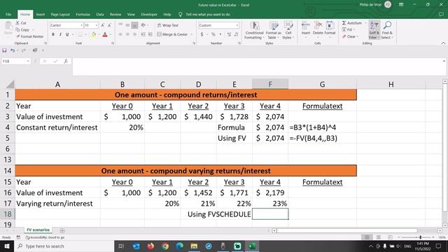 Future Value in Excel смотреть онлайн