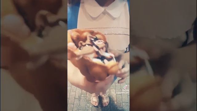 мороженое в гонконгской вафле