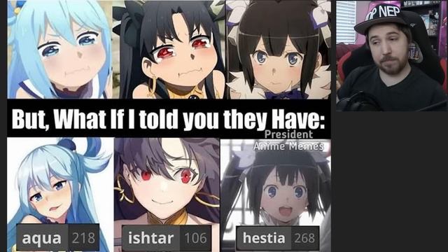 ONLY BLUE HAIRD GIRLS CAN WIN IN OFFBRAND ANIME - Offbrand Anime Memes смотреть онлайн