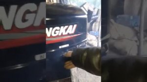 Обкатка в бочке мотора Hangkai 4.