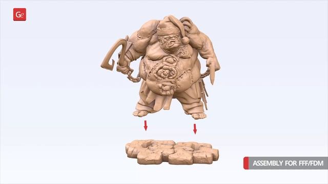 Pudge 3D Printing Figurine | Assembly By Gambody
