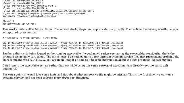 How to avoid /usr/bin/env being marked in systemd logs as the executable? смотреть онлайн