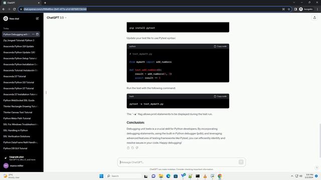 python debug unit test смотреть онлайн