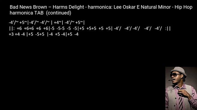 practice: Bad News Brown – Harms Delight - Lee Oskar E Natural Minor - Hip Hop harmonica TAB смотреть онлайн